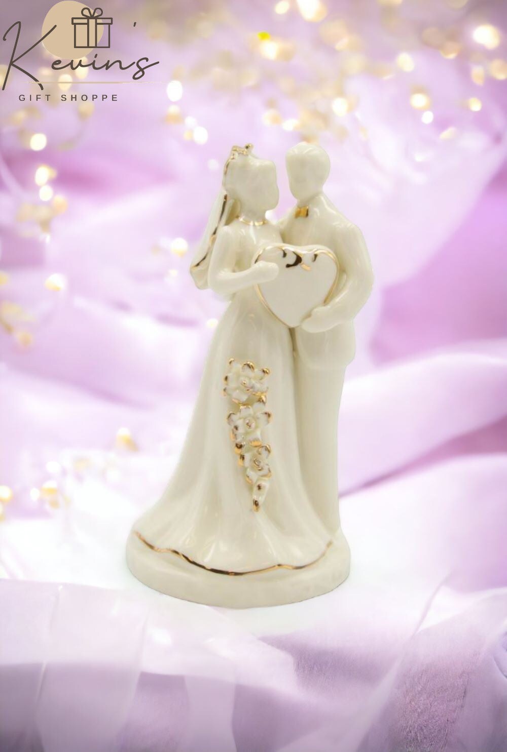 Ceramic Wedding &#x26; Anniversary Couple Cake Topper, Wedding D&#xE9;cor, Wedding Gift, Wedding Favor, Anniversary D&#xE9;cor, Anniversary Gift