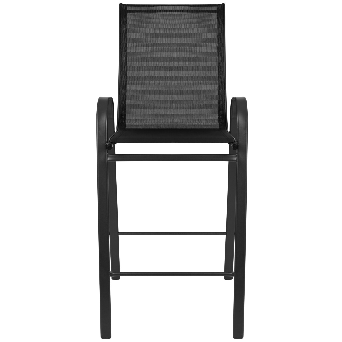 Emma and Oliver 4 Pack Outdoor Barstools with Flex Comfort Material-Patio Stool