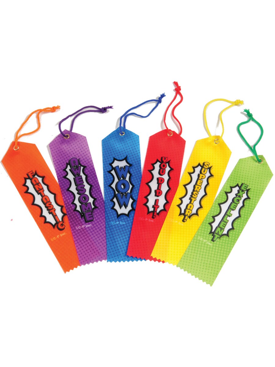 Set Of 6 Assorted Comic Book Action Word Ribbon Bookmarks Michaels