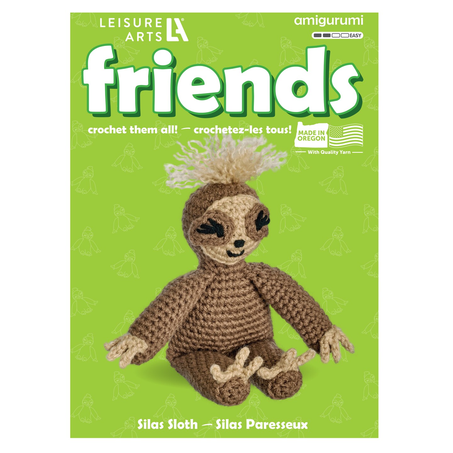 Leisure Arts - Crochet Kits, Friends Silas Sloth, 3", Crochet Kit For Beginners, Complete Kit, Animal Kits, Animal Kit, Diy Amigurumi Kits