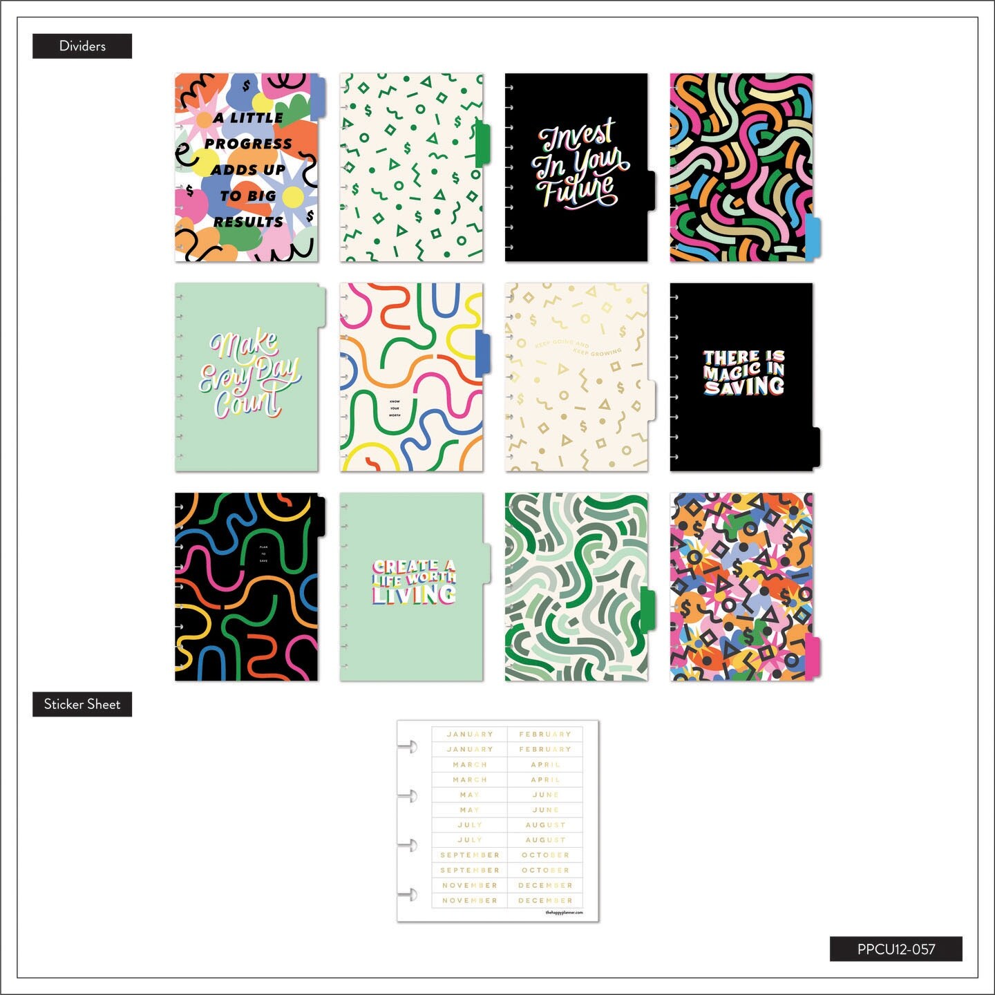 Happy Planner 12-Month Undated Classic Planner-Big Dollar Energy
