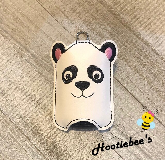 Panda Bear Hand Sanitizer Holder and or Lip Balm Holder