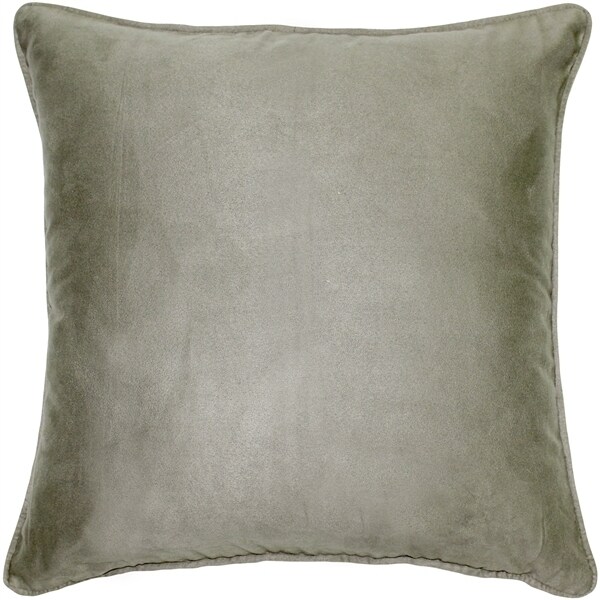 Pillow Decor   - Sedona Microsuede Sage Gray Throw Pillow 22x22