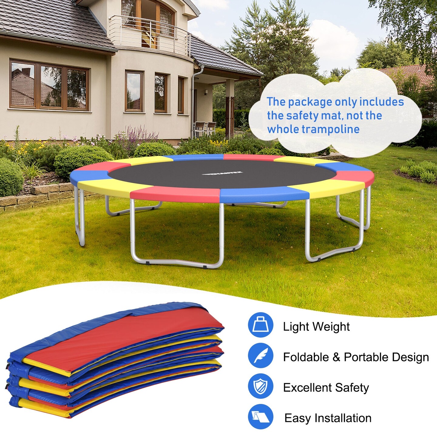 Trampoline Spring Safety Cover without Holes