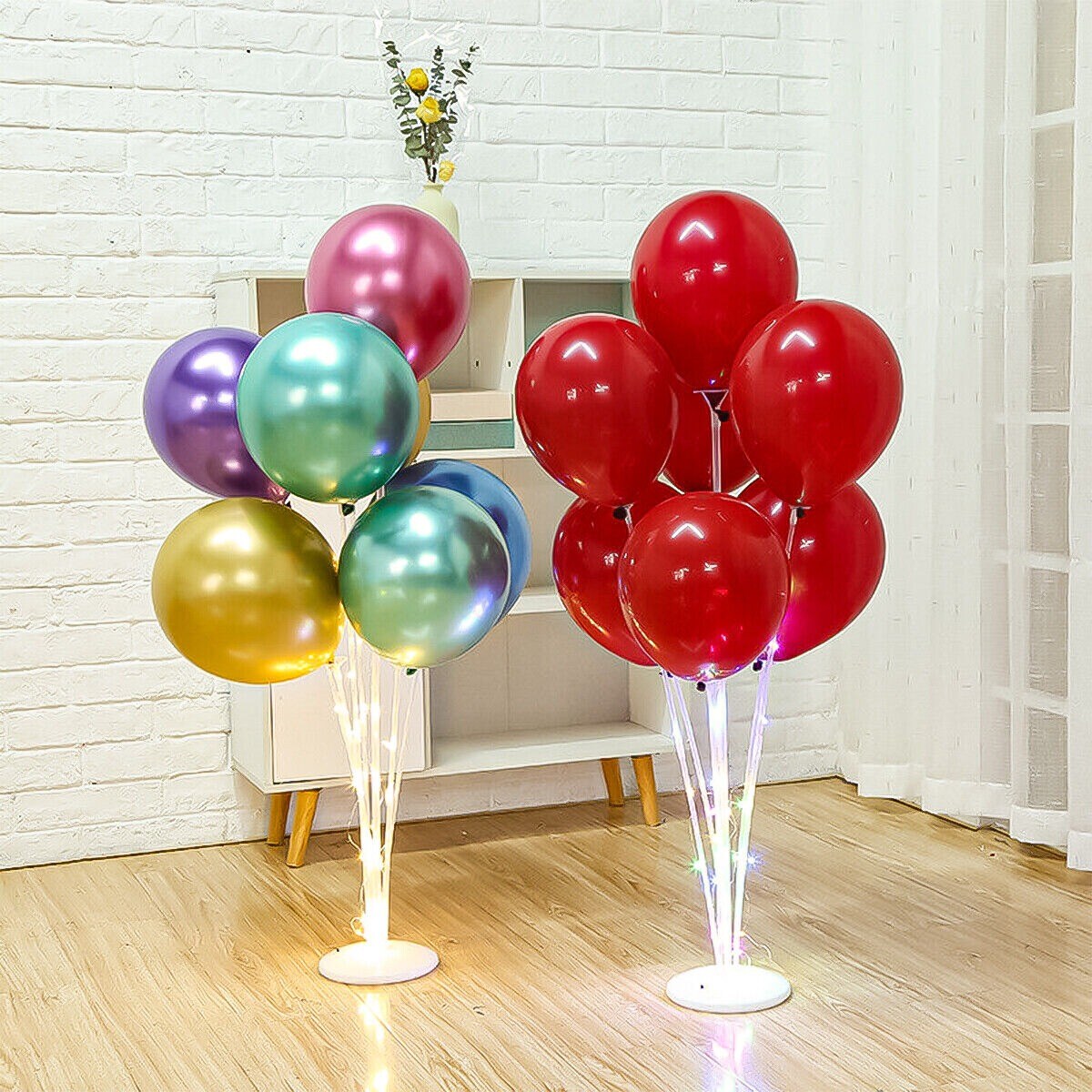 Balloon Column Arch Stand Base Display with Light Kit-1 Set
