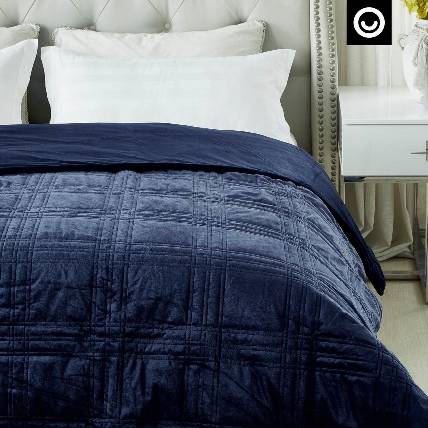 Ekon Weighted Blanket with Quilted Cover,48&#x22;x72&#x22;