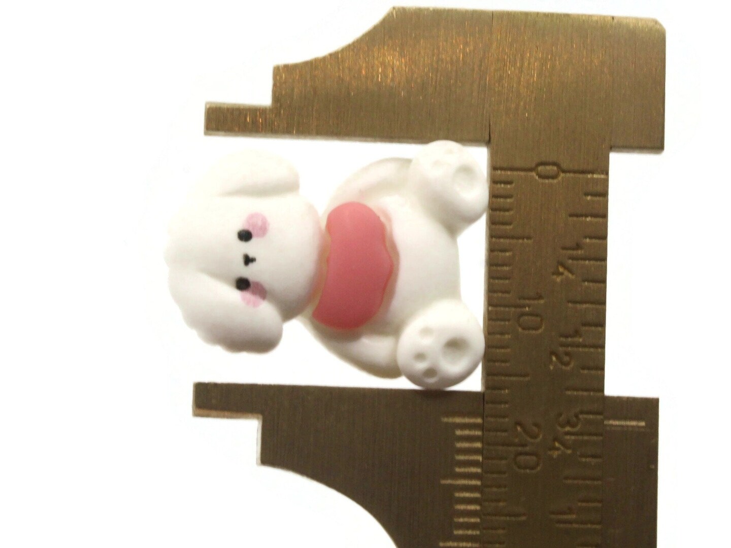 8 23mm White Dog Flatback Plastic Cabochons