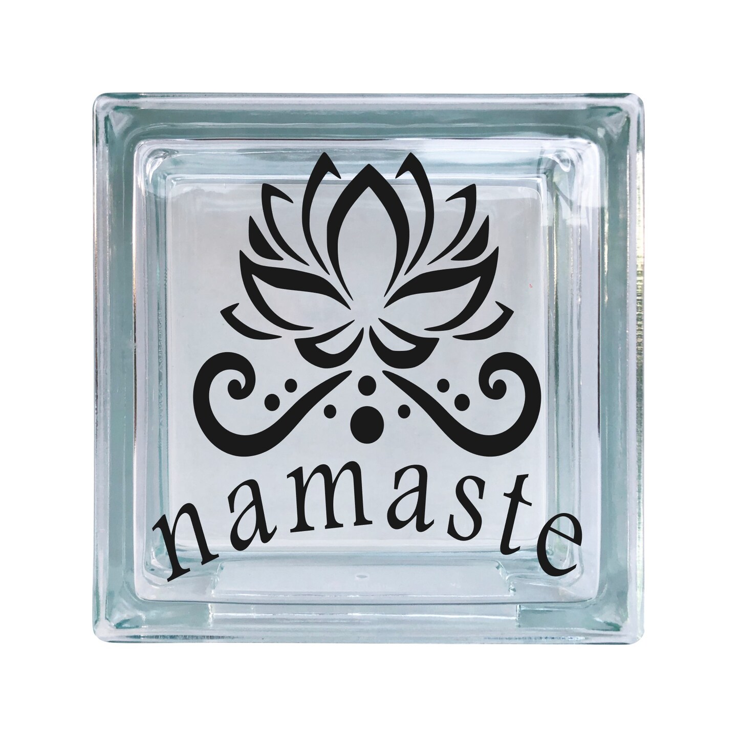 Namaste Inspirational Vinyl Decal For Glass Blocks, Car, Computer