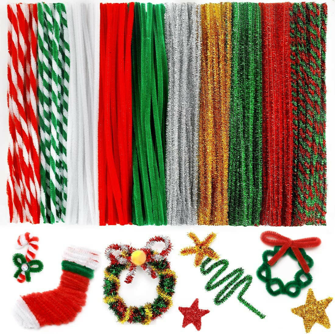 200pcs 20colors, Pipe Cleaners, Chenille Stems, Pipe Cleaners for Crafts,  Pipe Cleaner Crafts, Art and Craft Supplies,…