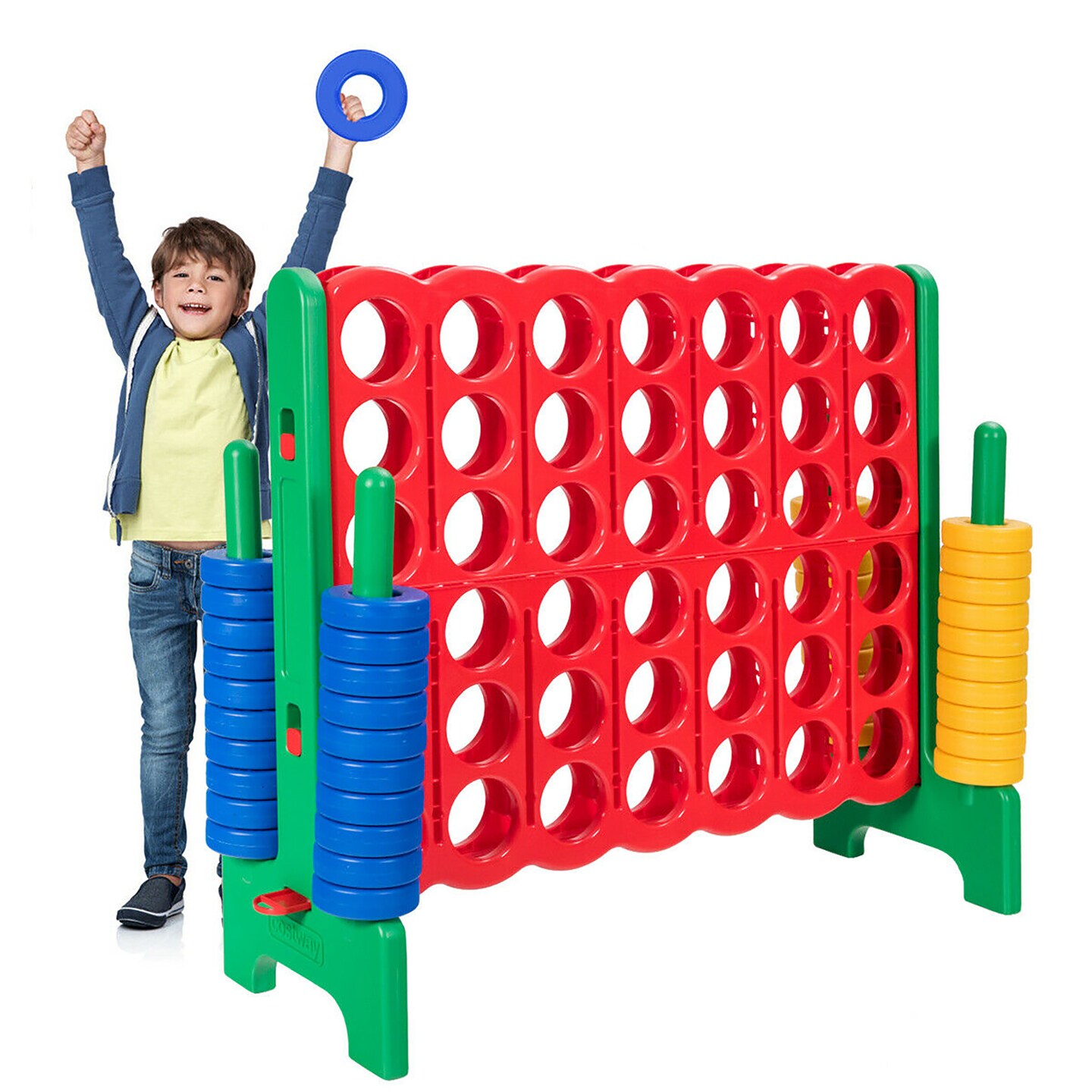 Costway Jumbo 4-to-Score 4 in A Row Giant Game Set for Family