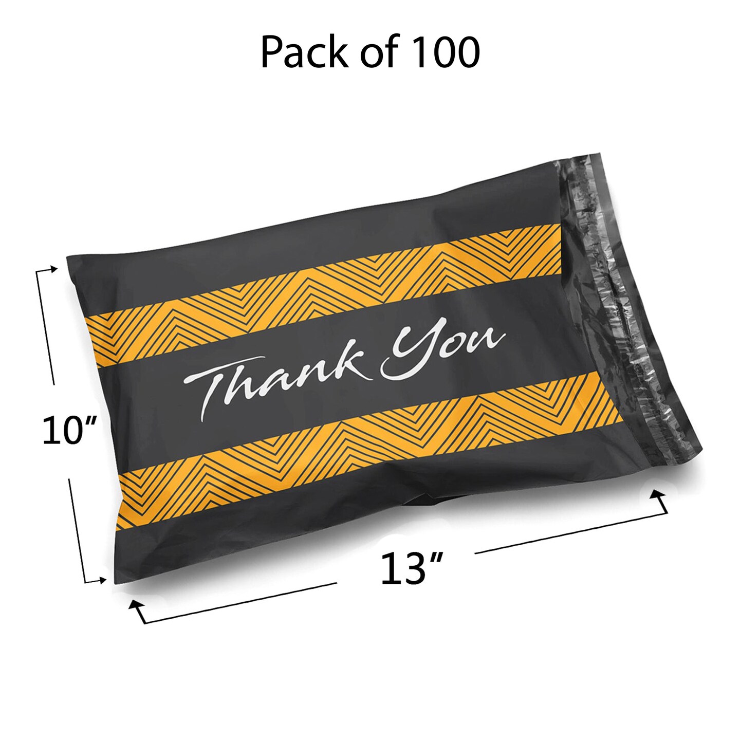 Elegant Glossy Multi-Language Thank You Poly Bags Mailer Envelopes ...