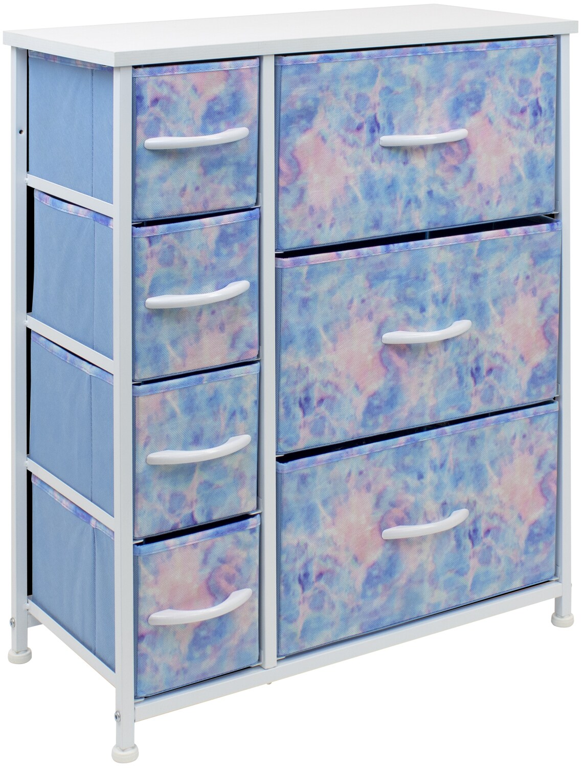 Sorbus Dresser with Drawers - Furniture Storage Tower Unit for Bedroom, Hallway, Closet, Office Organization - Steel Frame, Wood Top, Easy Pull Fabric Bins