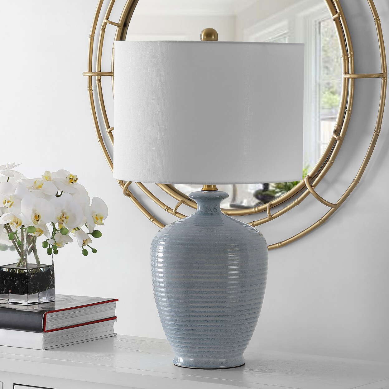 Safavieh   Hanron 26&#x22; Table Lamp | Blue |