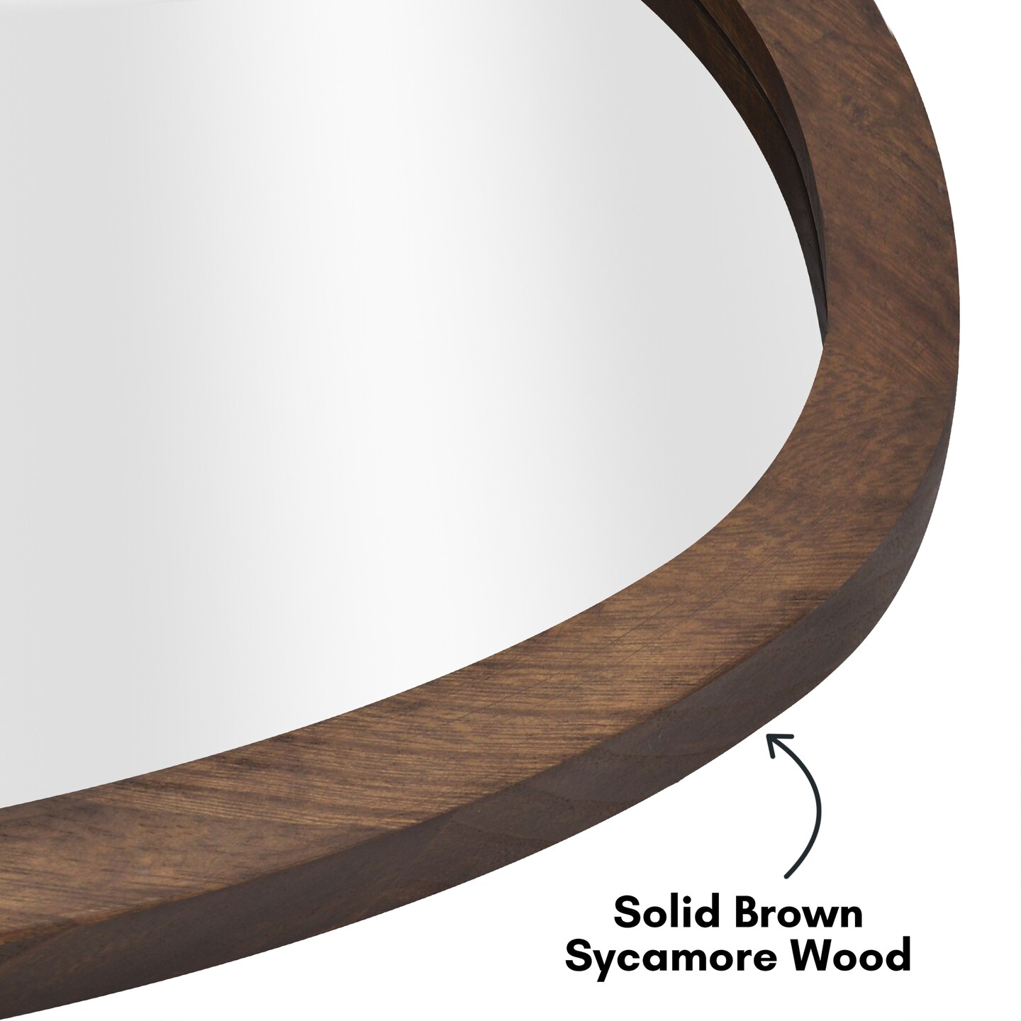 Americanflat Mirror in Natural Sycamore - Irregular Wall Mirror for Bathroom, Living Room, Entryway Hall, and Decorative Mirror for Bedroom