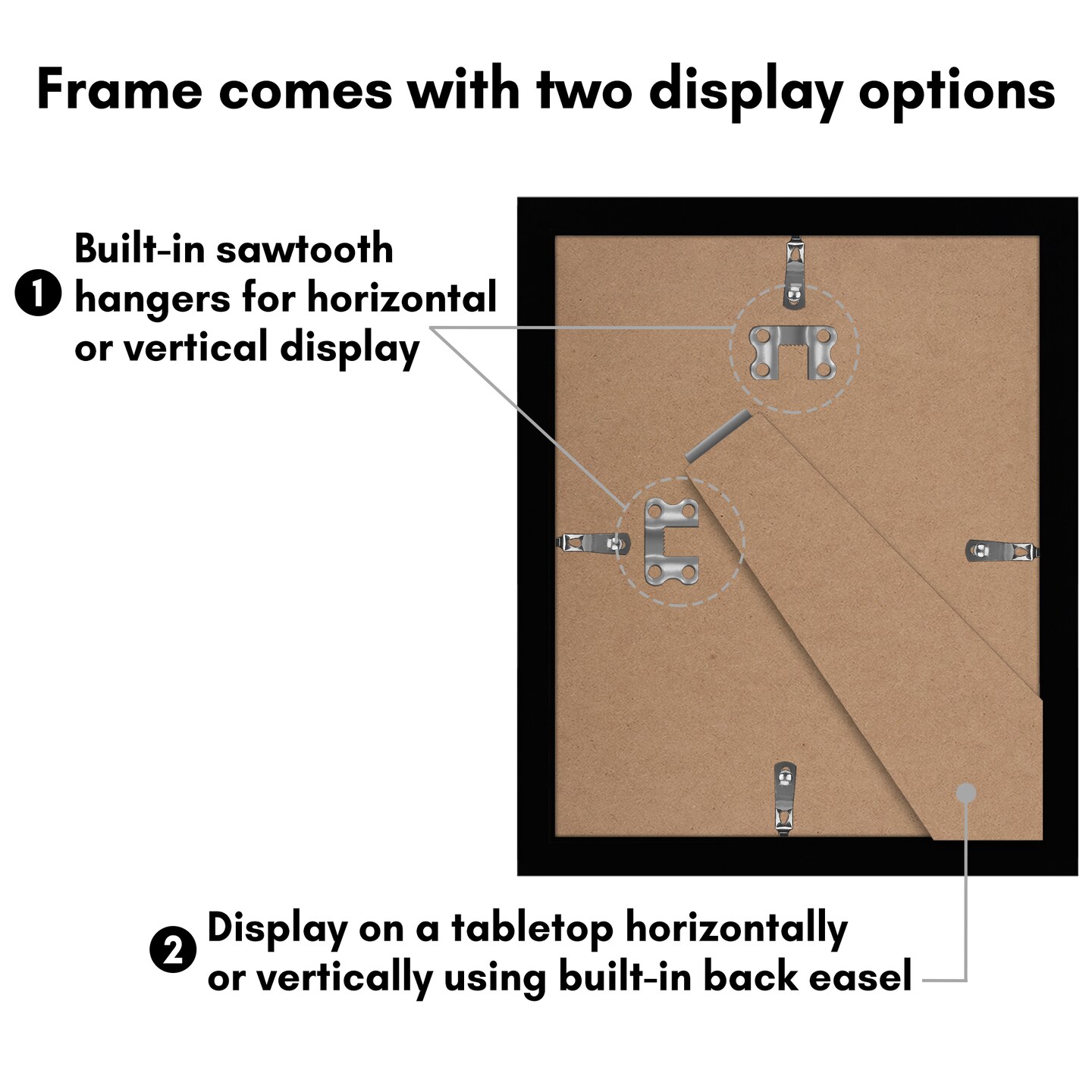Americanflat Picture Frame Set with Mat - Set of 5 - Photo Frame Set of Five for Wall Display - Plexiglass Cover - Hanging Hardware