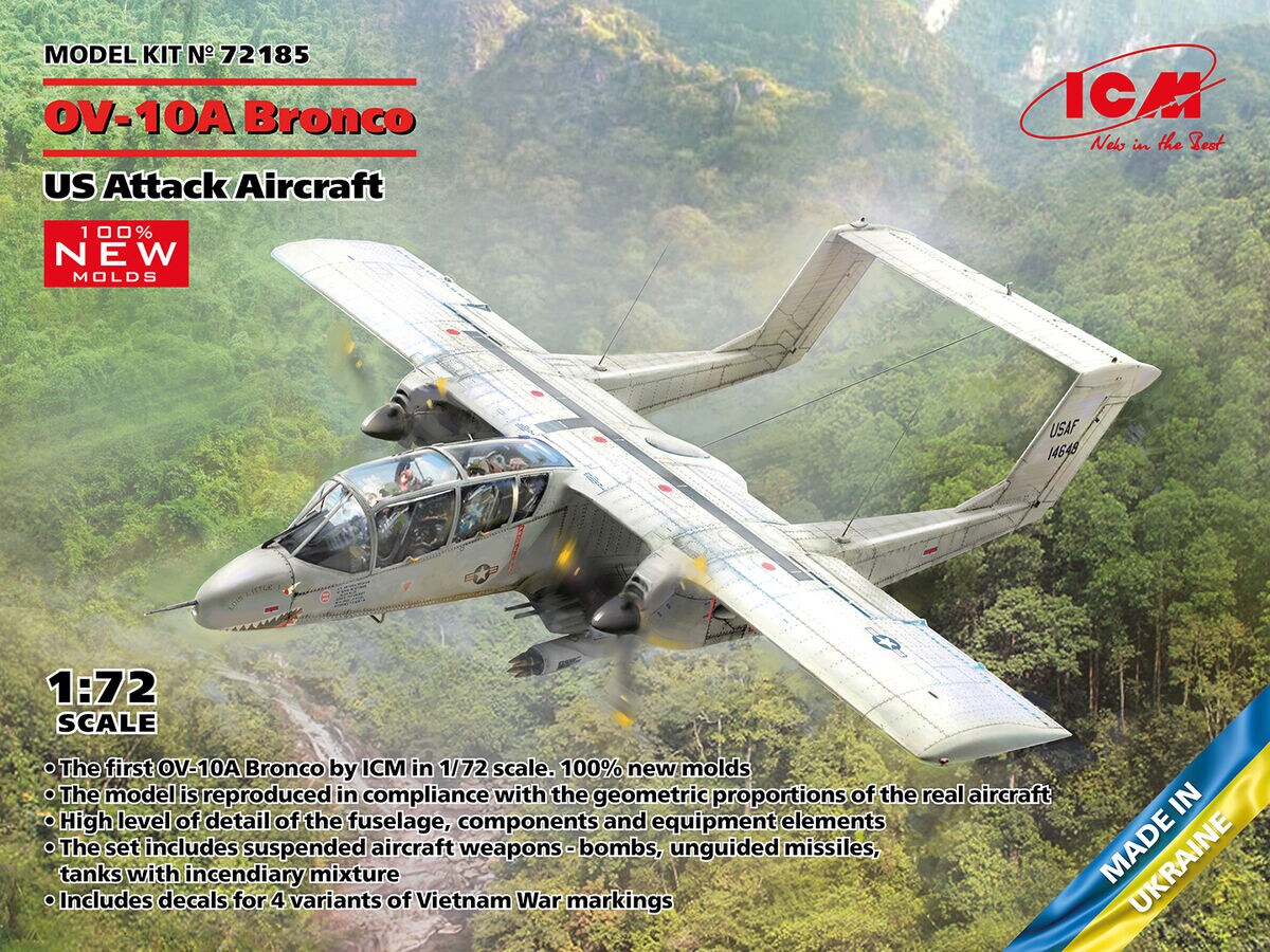 ICM Models  1/72 ICM 72185 OV-10A Bronco US Attack Aircraft Plastic Model