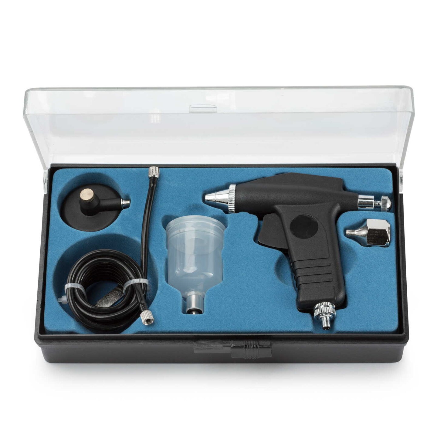 PointZero Trigger-Style Single-Action 2cc Gravity-Feed Airbrush Set - .3 mm Nozzle