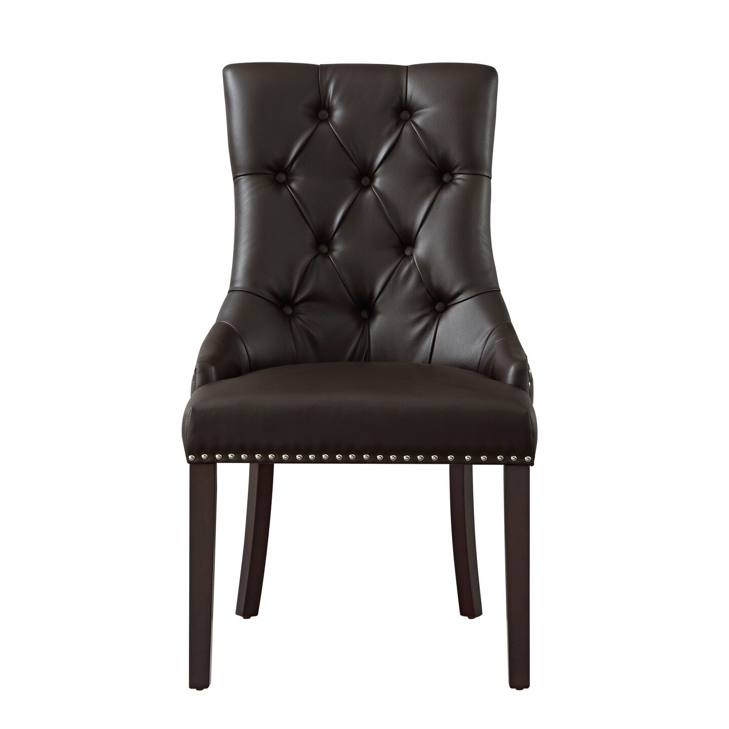 Autumn PU Leather Nailhead Armless Dining Chair (Set of 2)