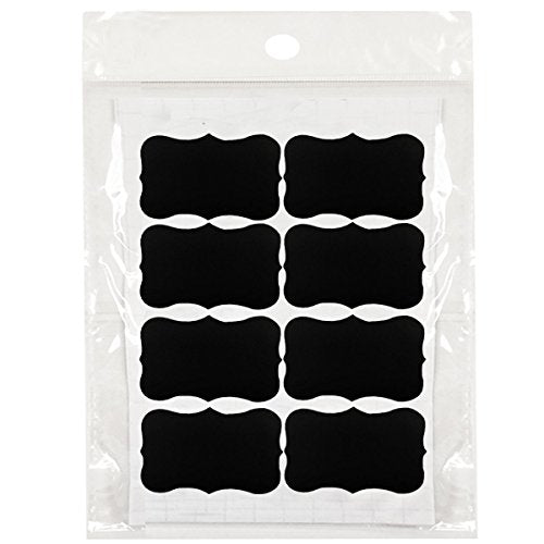 Wrapables Set of 36 Chalkboard Labels / Chalkboard Stickers - 3.25&#x22; x 2&#x22; Fancy Rectangle