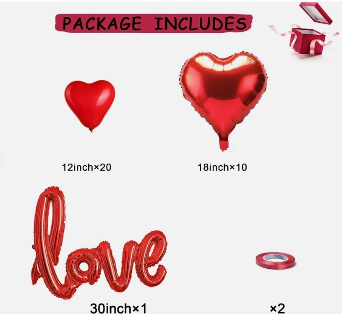 Valentine&#x27;s Day Decorations Set of 21 Pieces Pre-Assembled Hanging Heart Swirls