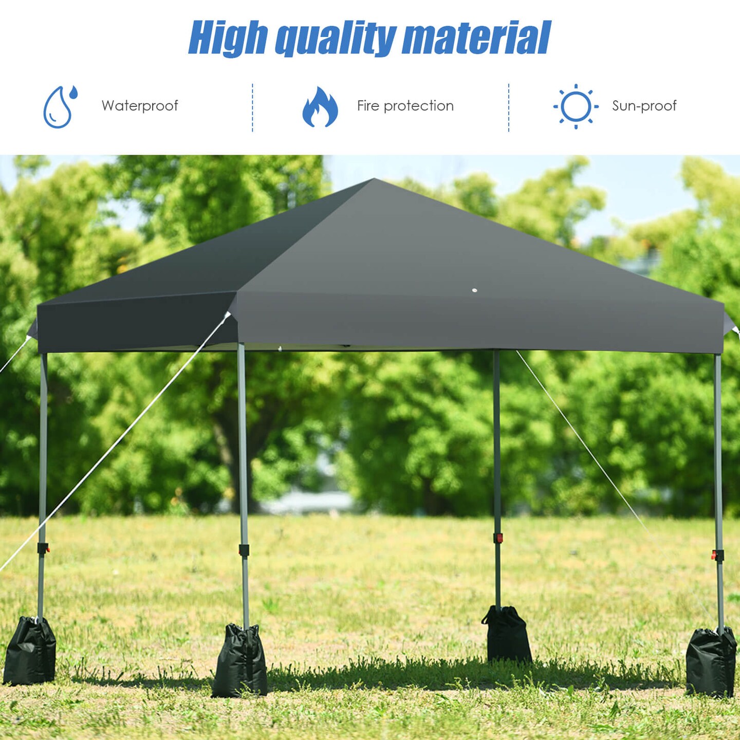 8&#x27;x8&#x27; Outdoor Pop up Canopy Tent  w/Roller Bag-White