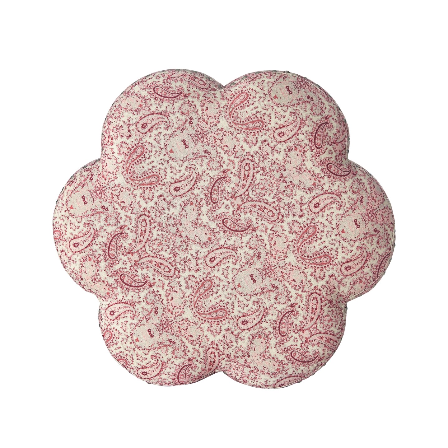 Bronx Linen Flower Shape Ottoman