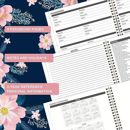 Monthly Planner 2024-2025, Jan. 2024 - Dec. 2025, 9&#x22; x 11&#x22;, 2 Year Monthly Planner with Monthly Tabs, Thick Paper, Double-Size Pocket, Great Organizer