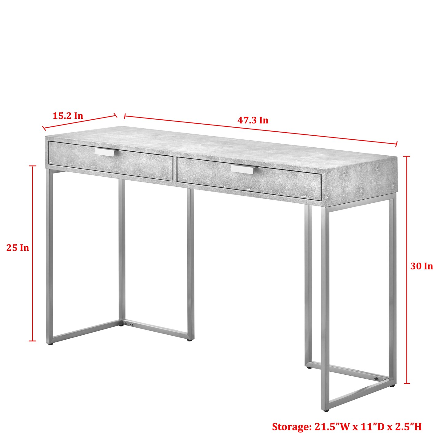 Landan Faux Shagreen Console Table