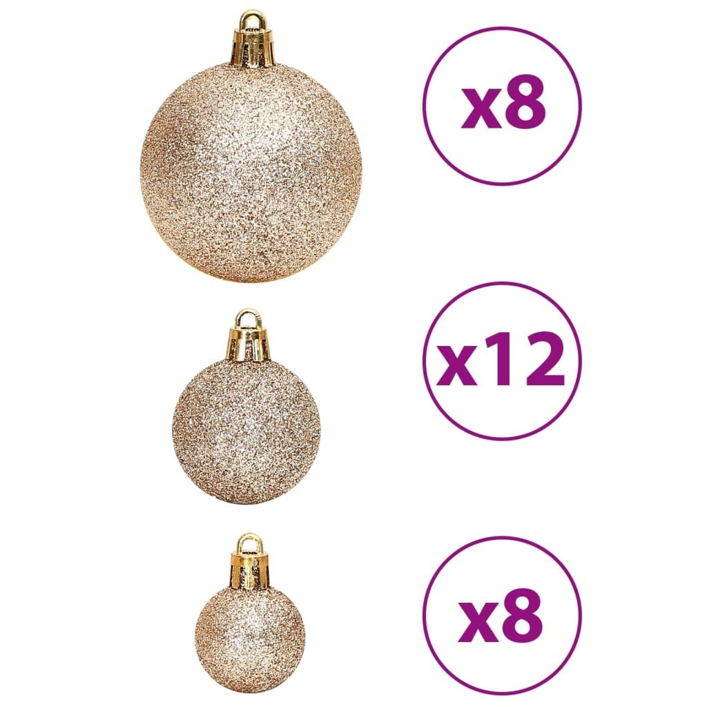 Christmas Baubles 100 pcs  1.2&#x22; / 1.6&#x22; / 2.4&#x22;
