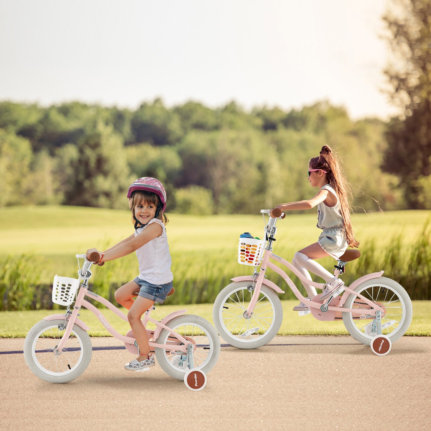 14 Inch Kid&#x27;s Bike with Removable Training Wheels and Basket