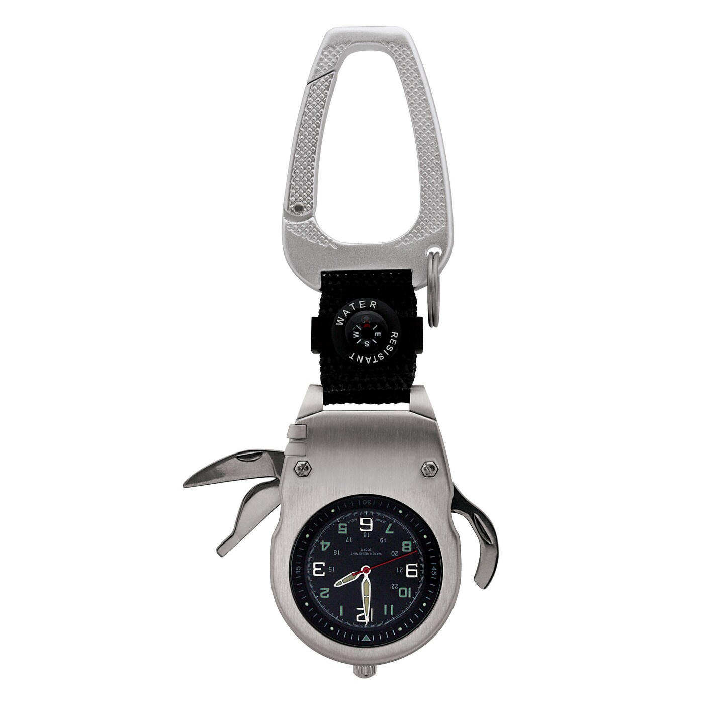 Gold Layered JFK Bicentennial Half Dollar Coin Multi-Tool Pocket Watch Compass