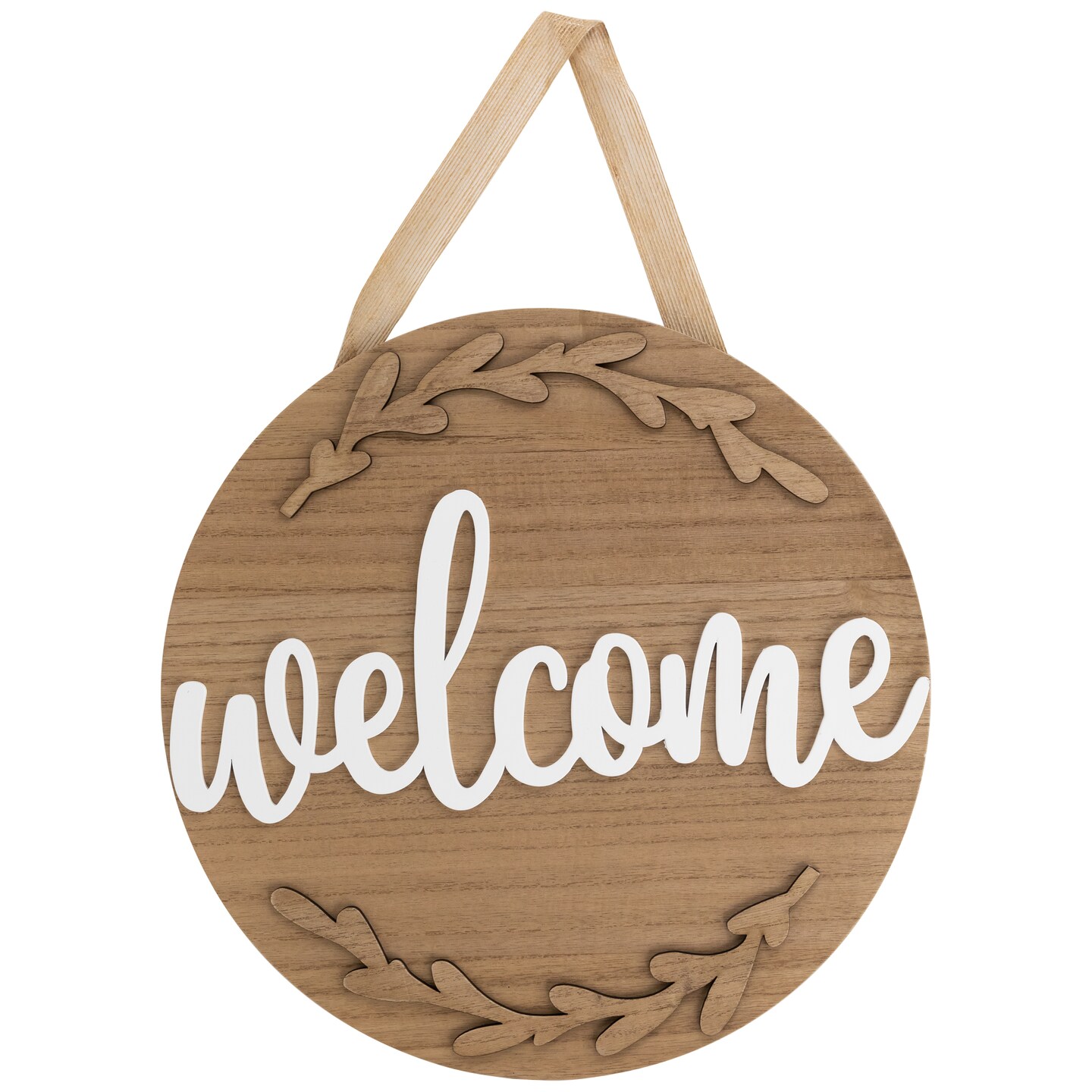 Northlight Welcome Daily Branches Wooden Wall Sign - 15.75&#x22;