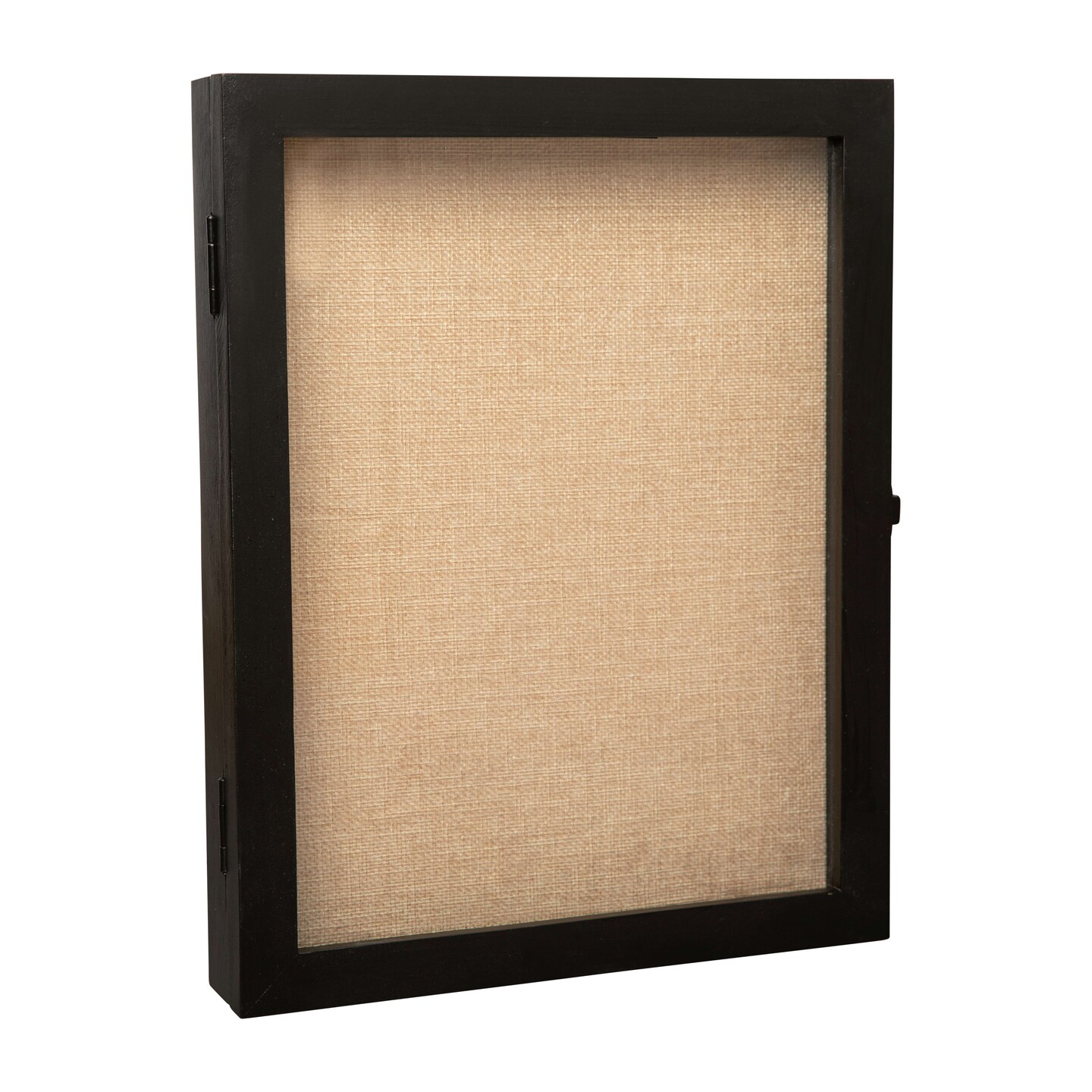 HBCY Creations Wood Shadow Box Display Case - Solid Wood with Acrylic Window - Security Latch - For Mementos and Keepsakes