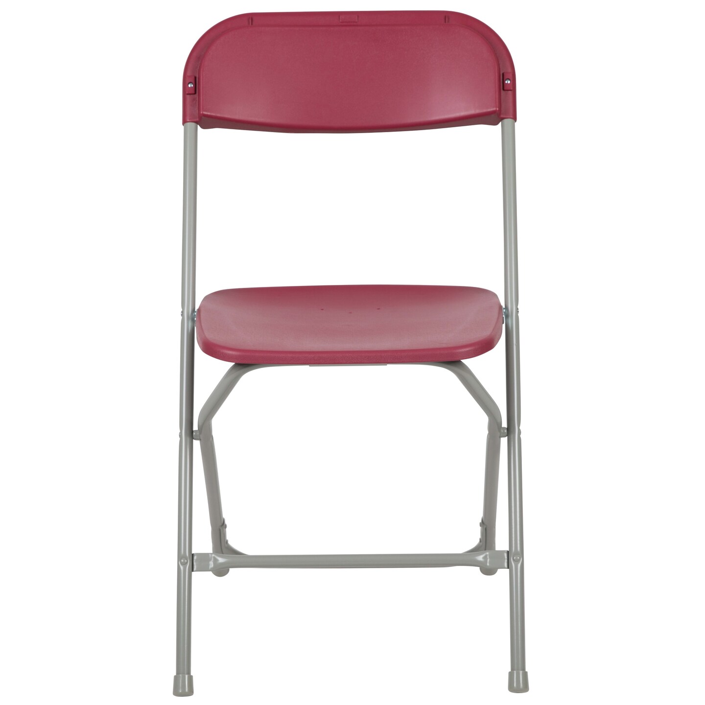 Emma and Oliver Set of 2 Stackable Folding Plastic Chairs - 650 LB Weight Capacity