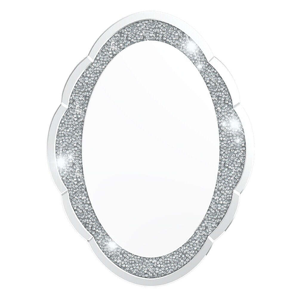 White Diamond Patterned Mirror