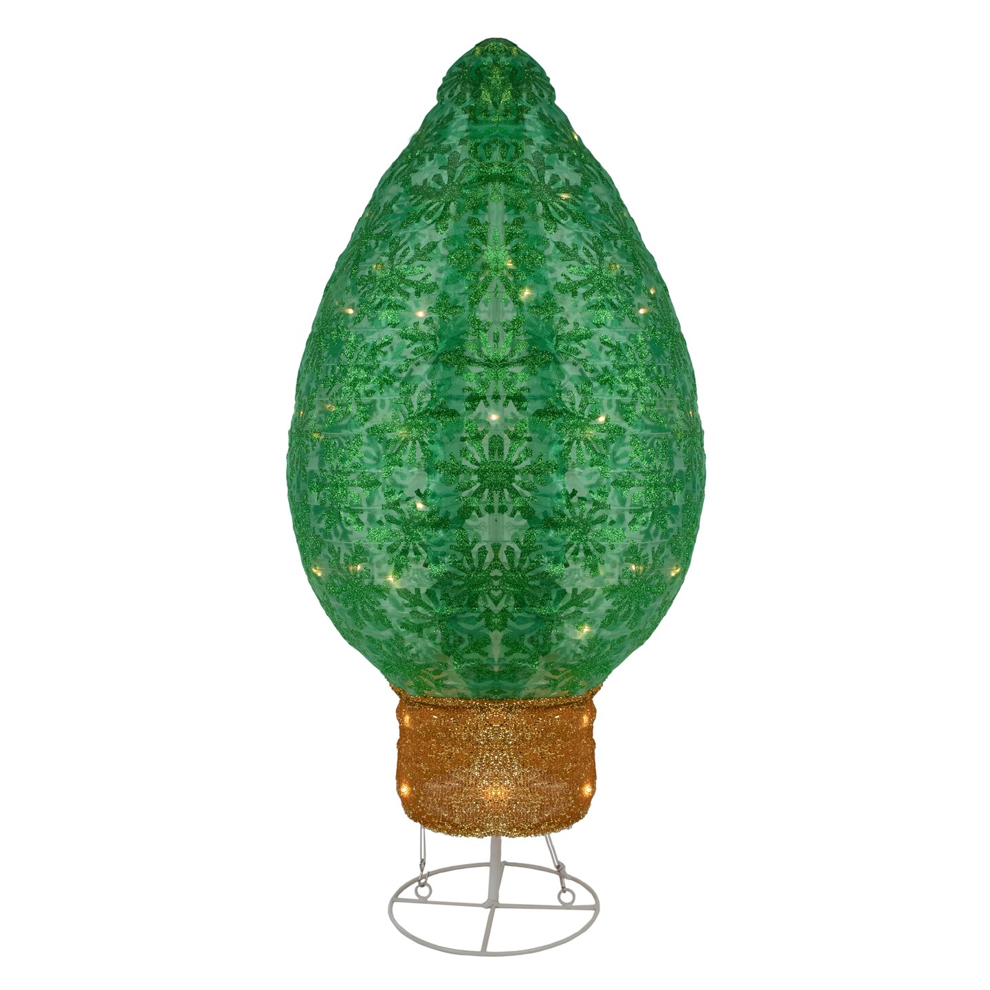 Northlight LED Lighted Retro Bulb Outdoor Christmas Decoration - 32&#x22; - Warm White - Green