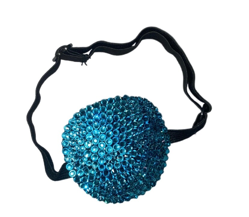 Aquamarine Blue Crystal Padded Eye Patch MakerPlace by Michaels