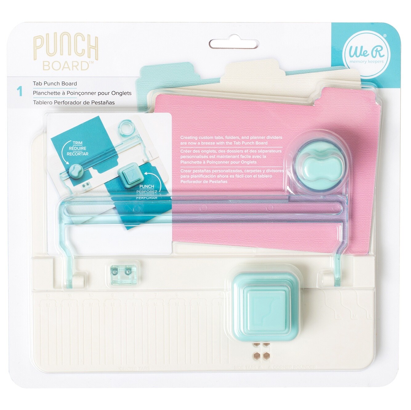 We R Memory Keepers Tab Punch Board-8.51&#x22;X9.26&#x22;
