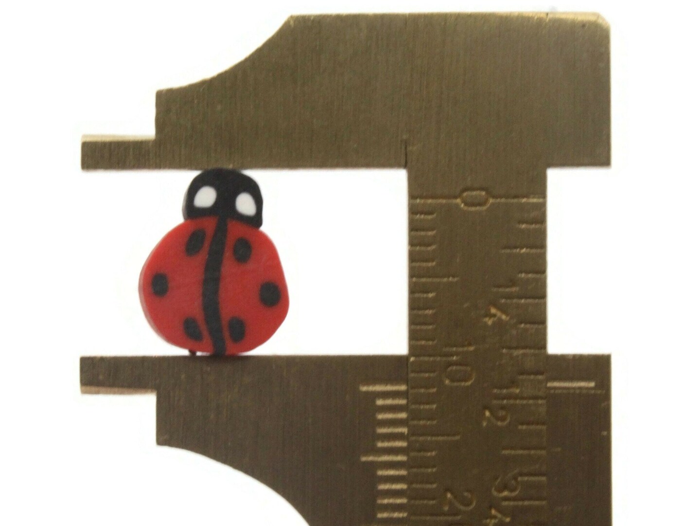 20 Clay Lady Bug Polymer Clay Red and Black Multicolor Bug Beads