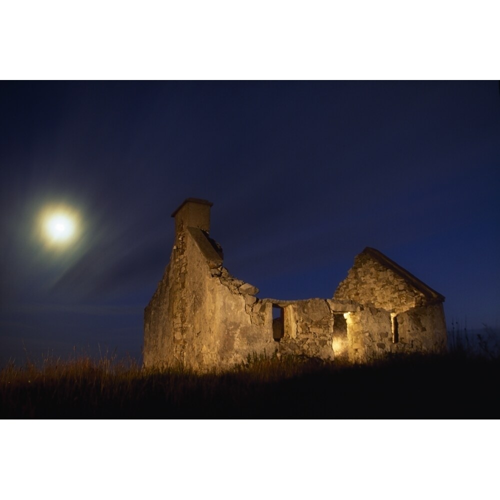 County Galway Ireland; Cottage Ruins Poster Print