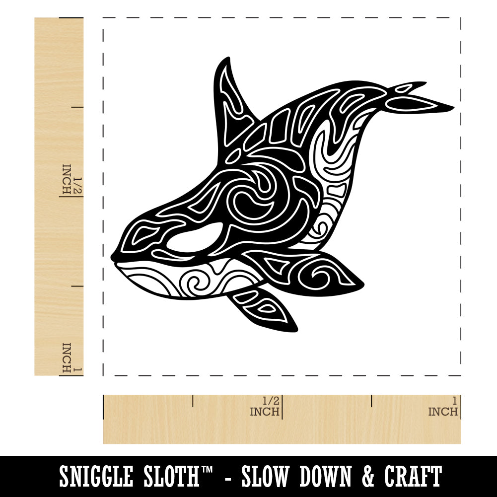 Tribal Orca Killer Whale Self-Inking Rubber Stamp Ink Stamper | Michaels