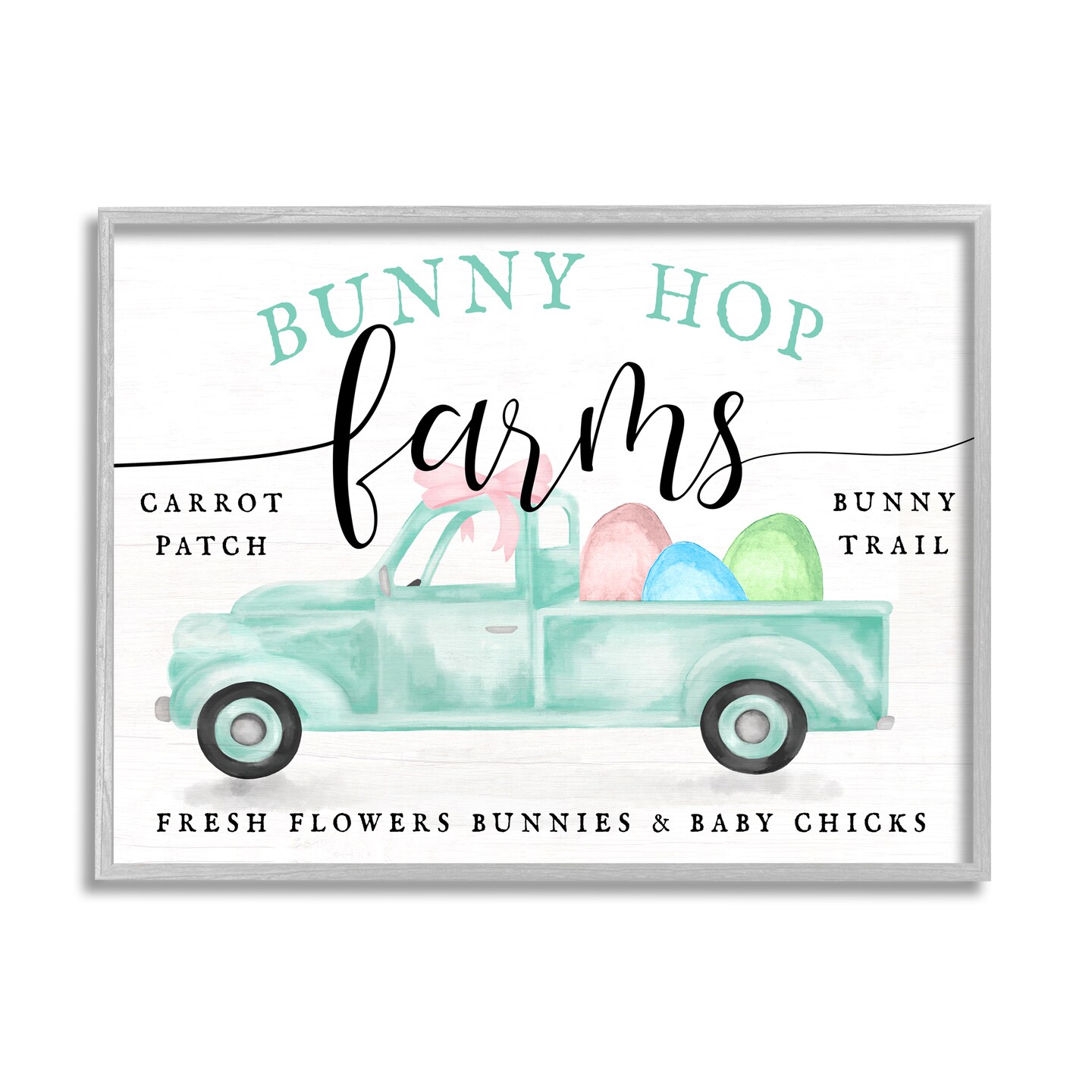 Stupell Industries Easter Bunny Hop Farms Black Framed Giclee Art