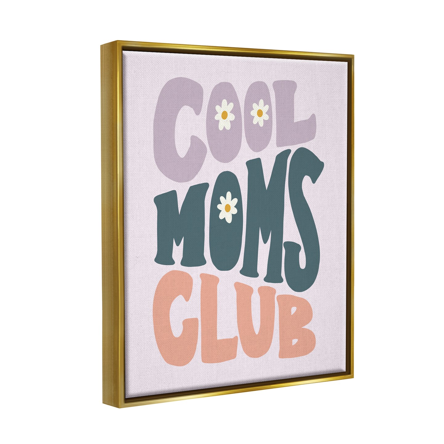 Stupell Industries Cool Moms Club Floral Phrase Black Framed Floater ...