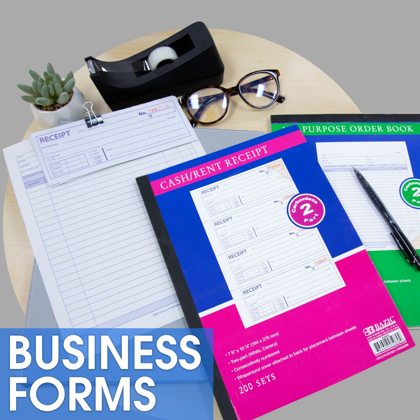BAZIC All Purpose Order Book 2-Part Carbonless (50 Sets)