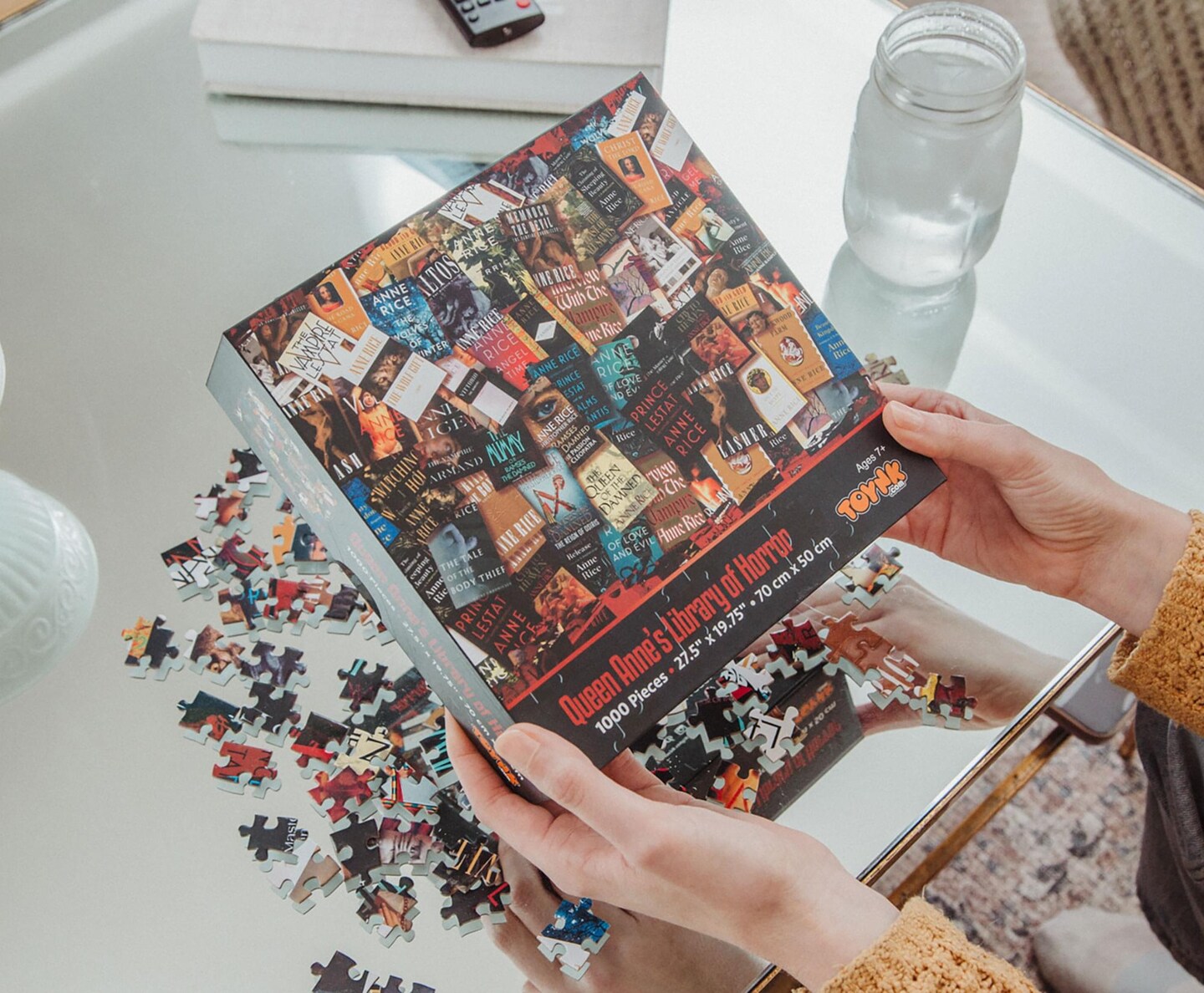 Queen Anne&#x27;s Library of Horror Books 1000-Piece Jigsaw Puzzle | Toynk Exclusive