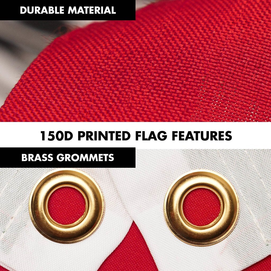 G128 Combo Pack: 6 Ft Tangle Free Spinning Flagpole (White) & Mexico Viva Mexico Flag 3x5 Ft Printed 150D Polyester, Brass Grommets (Flag Included) Aluminum Flag Pole