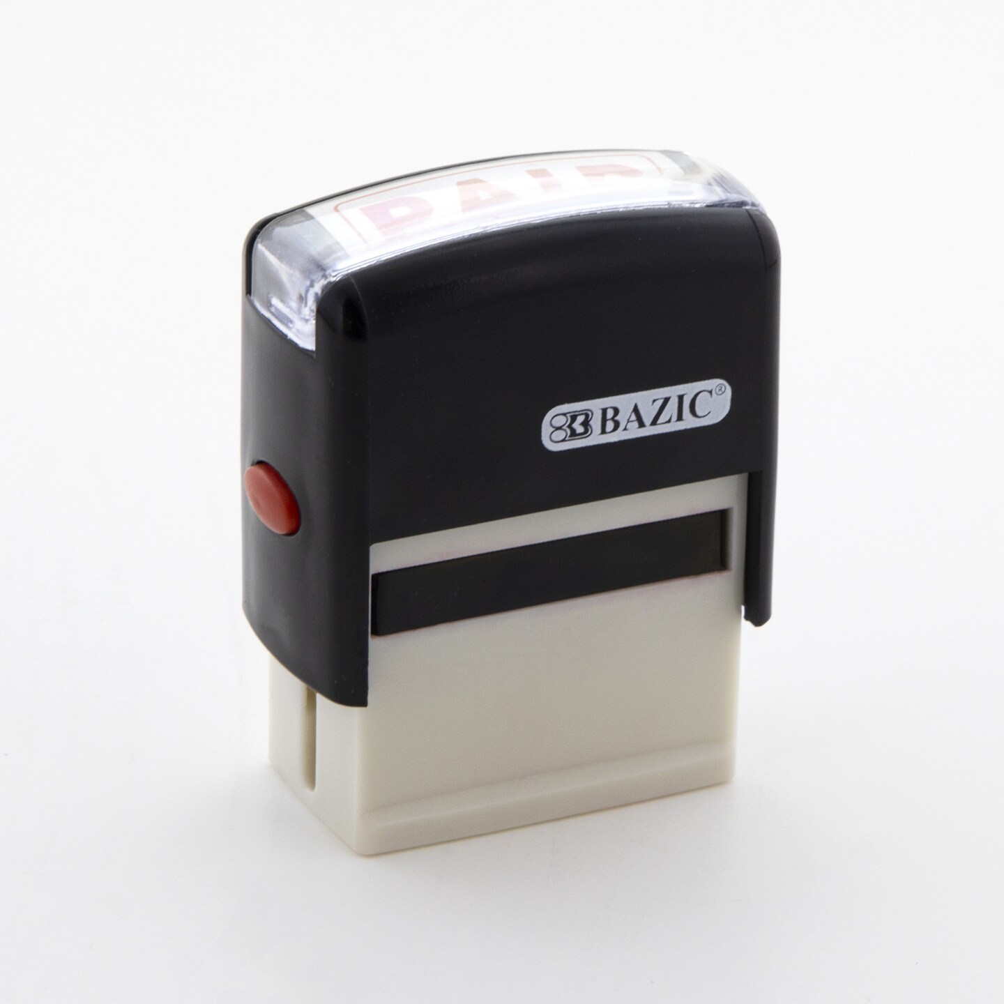 BAZIC Paid Self Inking Rubber Stamp (Red Ink)