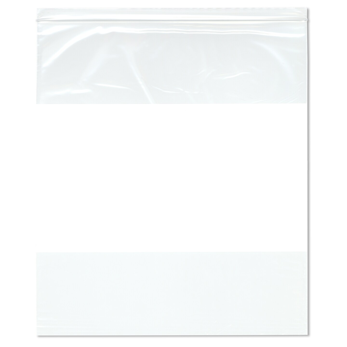 Plymor 14&#x22; x 16&#x22; (Pack of 100), 2 Mil White-Block Zipper Reclosable Plastic Bags