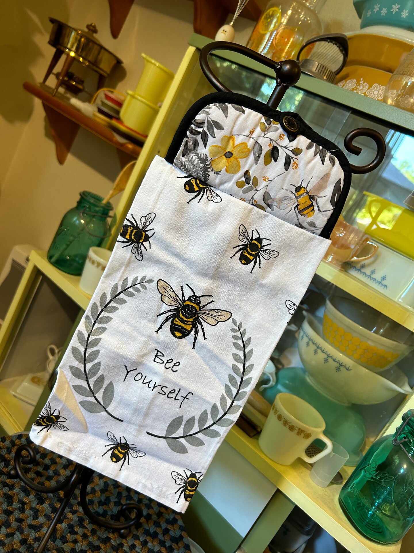 Bee Themed Hanging Dish Towel