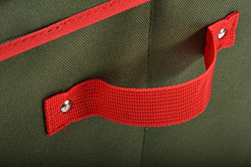 Christmas Ornament Storage - Stores up to 64 Holiday Ornaments, Adjustable Dividers, Covered Top, Two Handles. Attractive Storage Box Keeps Holiday Decorations Clean and Dry for Next Season. (Green)